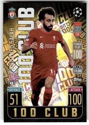 2021-22 Topps Match Attax UCL Extra - 100 Club #CLU 4 Mohamed Salah