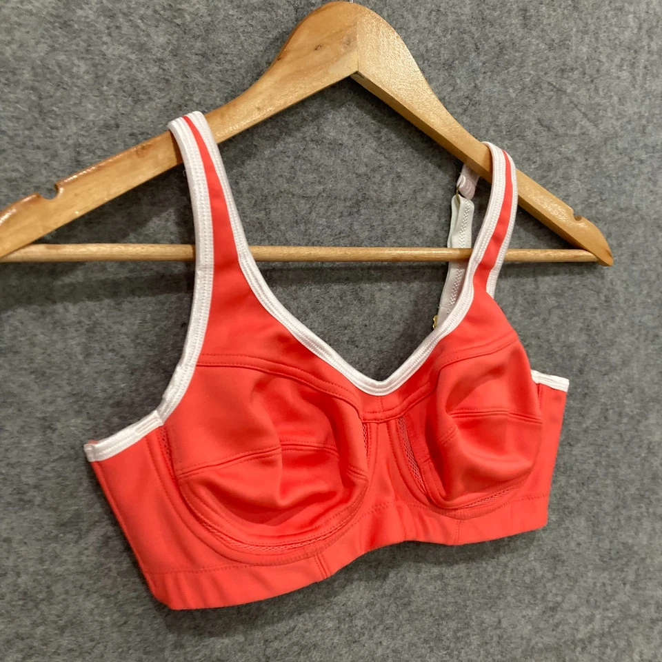 NUEVO Sujetador deportivo Bendon para mujer talla 12C coral con aros elástico 17701 Foto 3 de 4