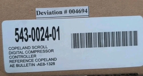 Copeland Scroll Digital Compressor Controller 543-0024-01