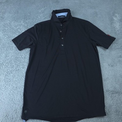 Greyson Polo Shirt Mens Medium Black Stretch Golf Performance