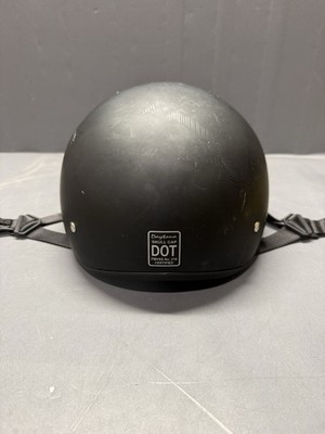 Daytona Skull Cap Half Shell DOT Motorcycle Helmet - Dull Black -  X-Large