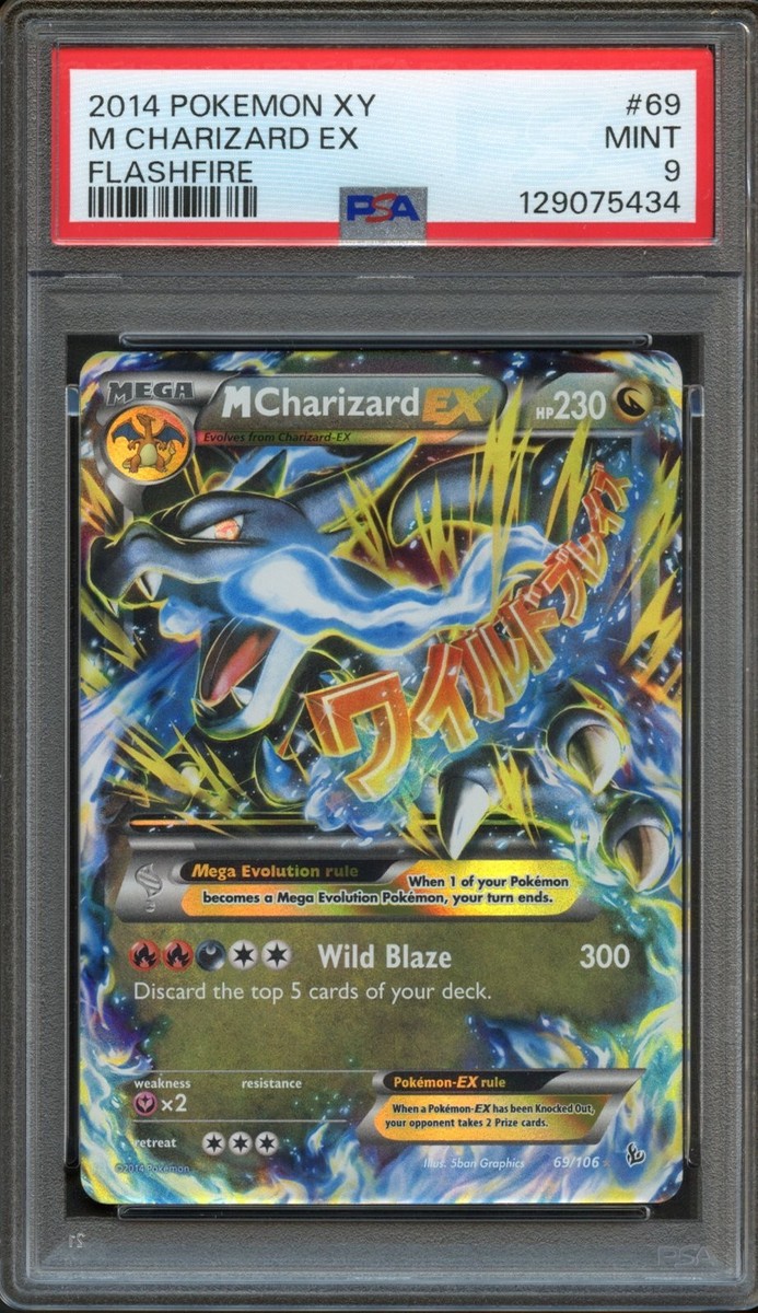 M Charizard EX 69/106 Flashfire Ultra Rare PSA 9 Mint Pokemon Card