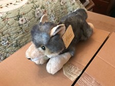 Aurora Miyoni Gray Wolf Plush Stuffed Animal Toy Realistic 12 inch New w/Tags