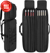 4x5 Pool Cue Case Billiard Stick Bag Holds 4 Butts 5 Shafts w/Pockets US