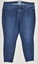 Lane Bryant Size 20R High Rise Ultimate Stretch Skinny Jeans Dark Wash Denim