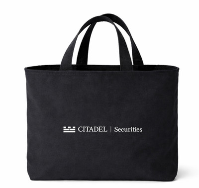 RARE NWT 100% Authentic Citadel Securities Hedge Fund Deluxe Boat Tote Bag Black