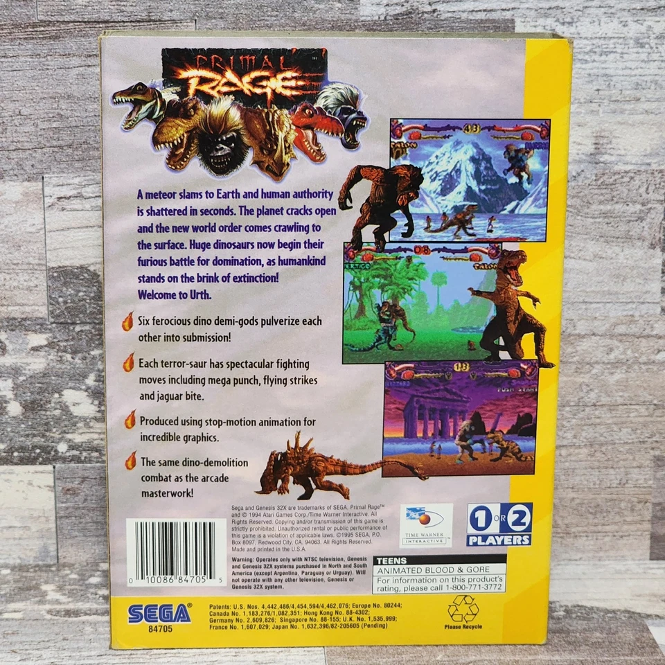 Primal Rage Sega Genesis 32X CIB Complete Tested - Image 4 of 4