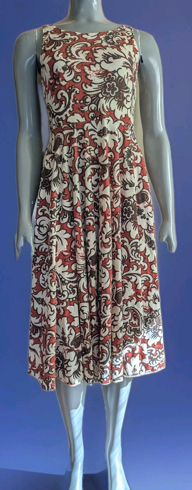 Peruvian Connection White Rust Brown Baroque/Flor… - image 1