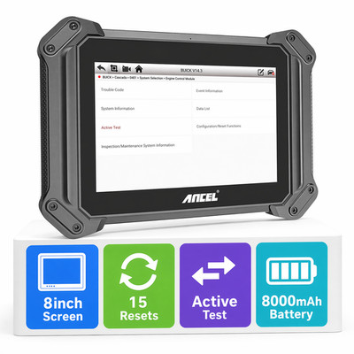 Ancel V6 8''Screen OBD2 Scanner Bidirectional Full System Diagnostic Scan Tool