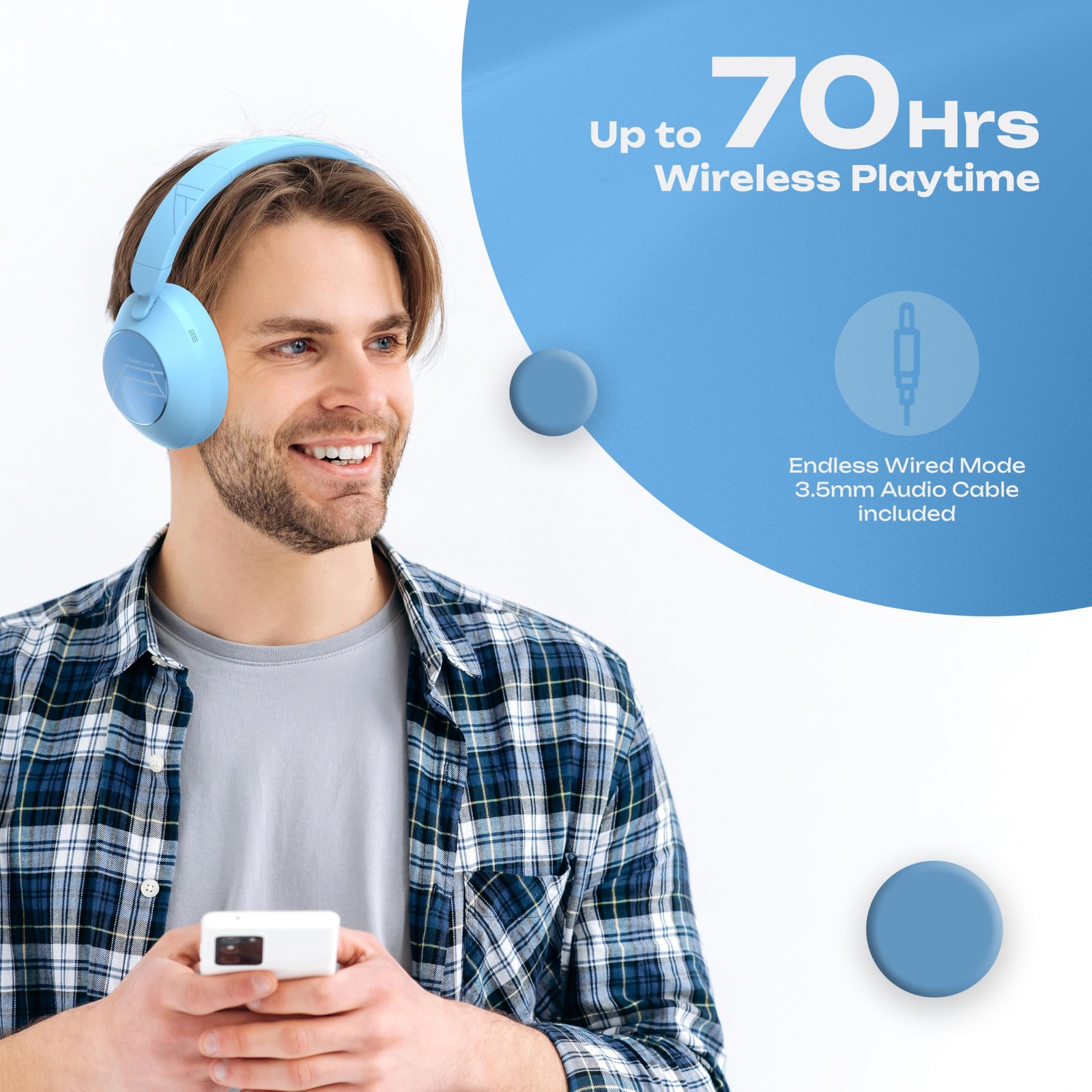 Casque sans fil Bluetooth à réduction passive et micro HD intégré