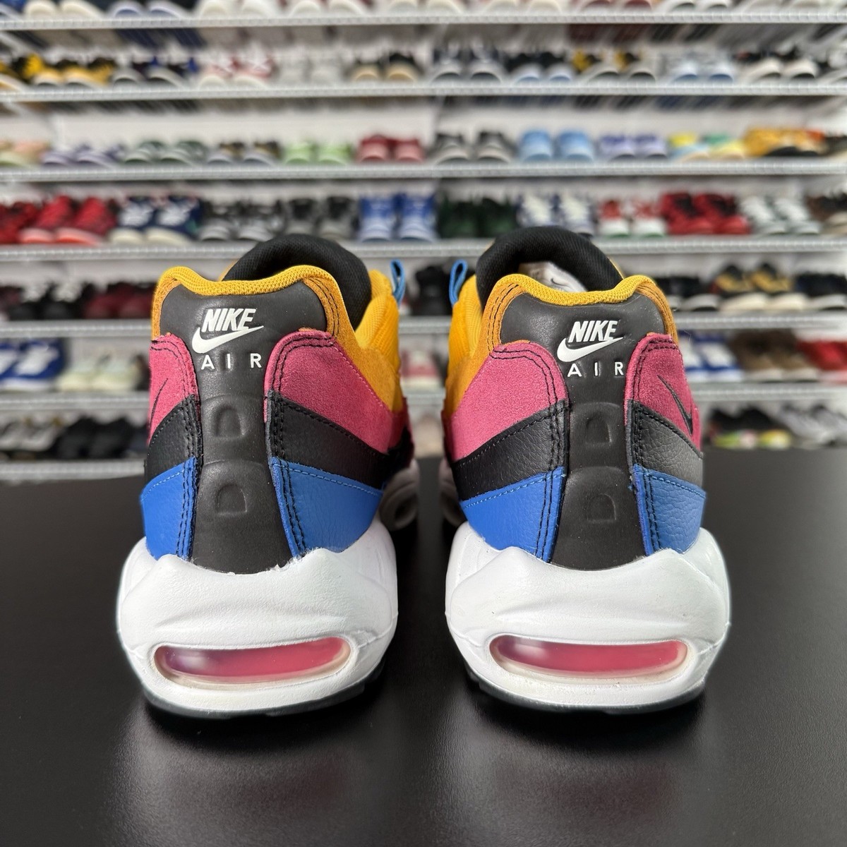 Nike Air Max 95 Multicolor Suede Pink Yellow Blue CZ9170-700 Mens Size 11
