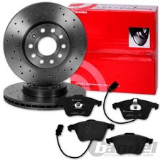brembo GELOCHTE BREMSSCHEIBEN 320mm + BELÄGE VORNE passend für AUDI A4 B7 8E