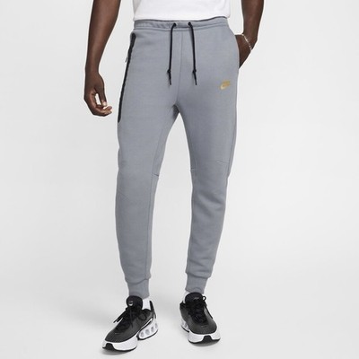 Nike Sportswear Tech Fleece Joggers Cool Grey Metallic Gold FZ4710