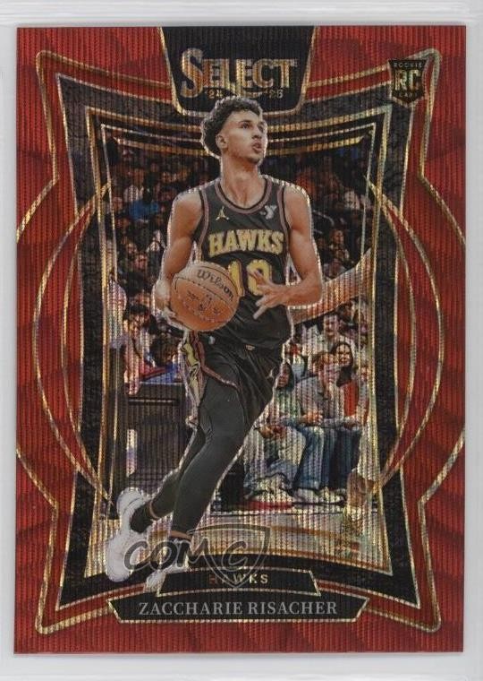 2024-25 Panini Select Concourse Red Wave Prizm Zaccharie Risacher #86 p8v