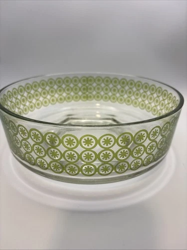 Vintage 1950’s Jeanette Glass Starburst Atomic Asterisk Glass Bowl MCM Retro 9”