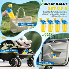 4 Pack Portable Urinal for Kids 17 OZ Travel Potty Urinal for Boys with 4 Clean