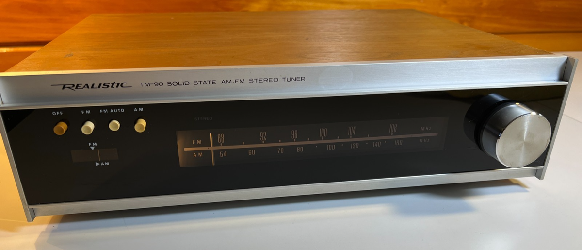TS-9mod リアルビンテージ Realistic TM-90 Solid State AM FM Stereo Tuner Vintage Wood Wooden