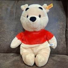 Disney Parks Steiff Winnie The Pooh Plush Red And Blond Collectible
