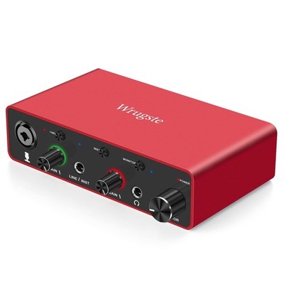 Wrugste USB Audio Interface Solo(24Bit/192kHz)+48V Phantom Power for... 
