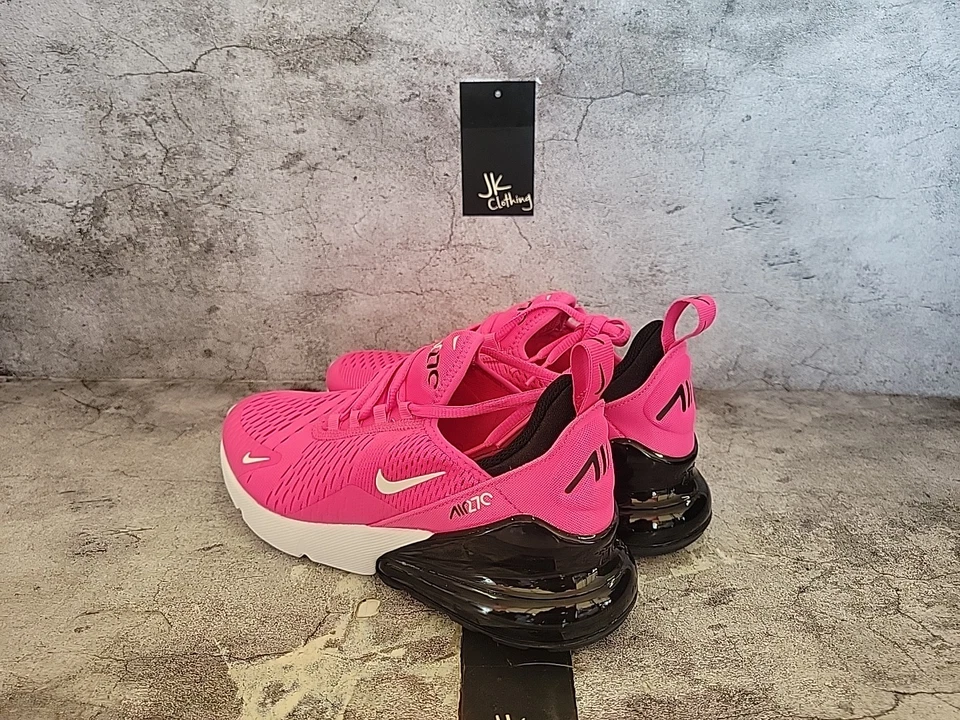 Nike Air Max 270 Correr Mujer 7/Niños 5.5 Láser Fucsia Negro Blanco 943345-602 Foto 4 de 4