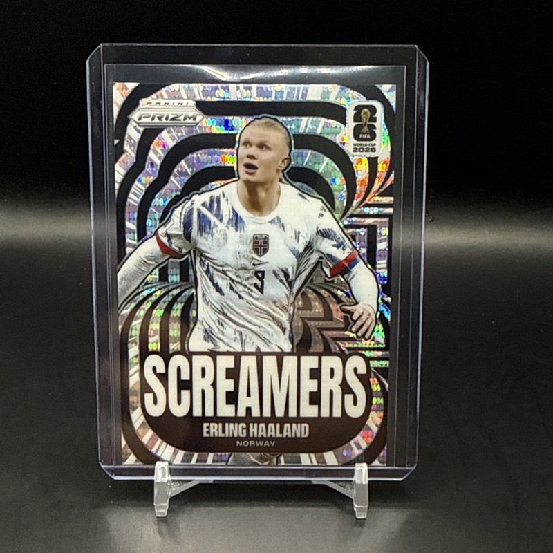 Erling Haaland 2026 Panini Prizm World Cup #15 Screamers Preferred Pulsar Prizm