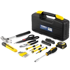 40-Piece Home Tool Kit with Easy Carrying Box, Small Basic Hand Tool Set Perf...