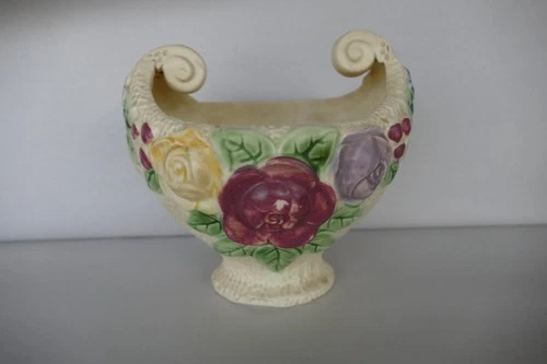 Antique Roseville art pottery Rozane 244 - 6 fern dish has chip