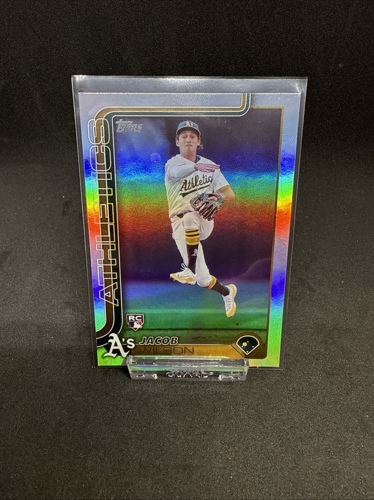 JACOB WILSON 2025 Topps Series 1 #314 Rainbow Foil Rookie Athletics RC