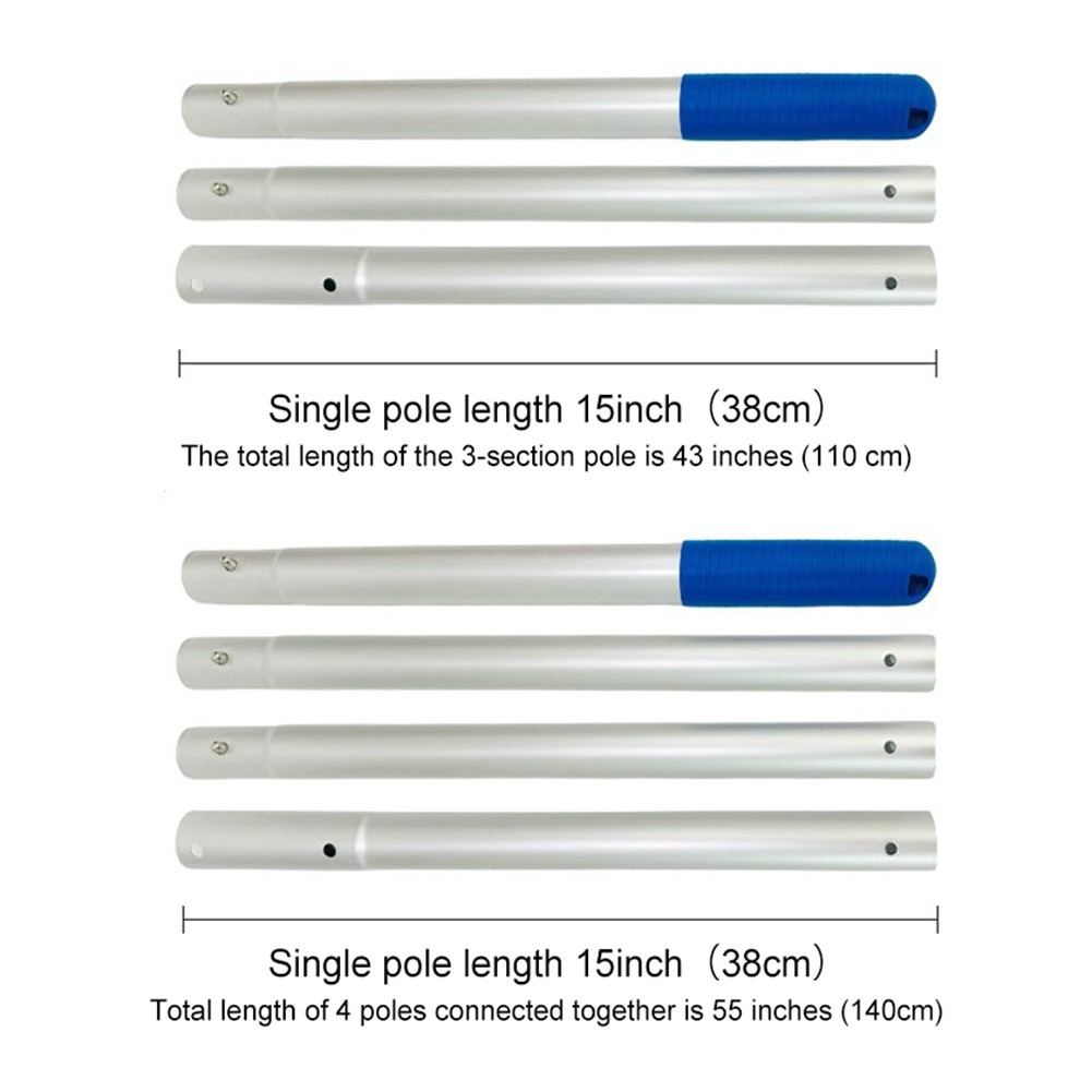 High Strength Detachable Aluminum Swimming Pool Cleaning Pole for Users