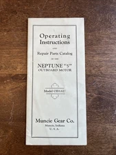 Neptune “5” Operating Instructions & Repair Catalog Boat Motor FOLD OUT DIAGRAM