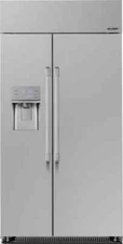 Dacor DYF42SBIWR 42 Inch Built-In Side by Side Refrigerator in Silver Stainless
