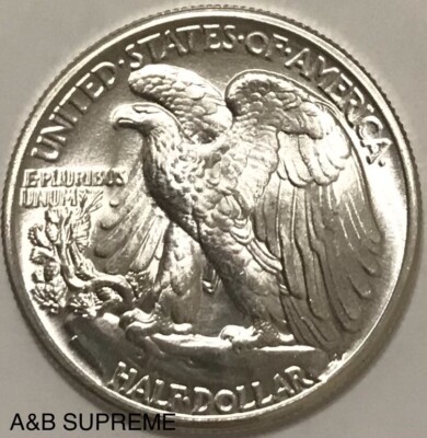 入手困難！デッドストック！　Baghera 1941 クラシックホワイト 1941 Walking Liberty Half Dollar From OBW Roll Estate CH-GEM