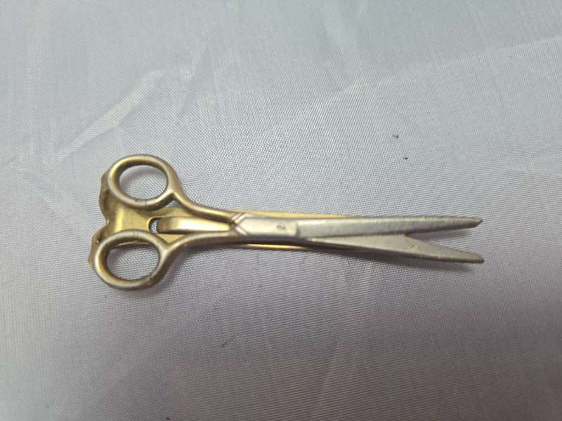 Vintage Swank 1940s 50s Tie Bar Clip Barber Scissors Figural Tack