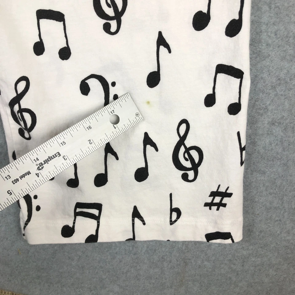 Hatley Musical Notes Jersey Pants Ivory Womens Med Stretch PJs Bottom ONLY-Flaw - Image 3 of 4