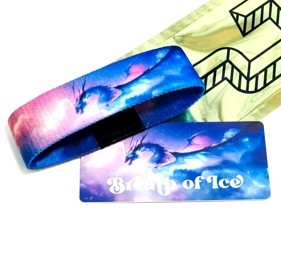 ZOX **BREATH OF FIRE** Silver STRAP med Mys GOLDIES NIP Band w