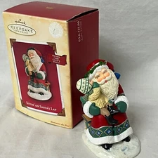 2004 Record Your Voice Sittin' On Santa's Lap Hallmark Keepsake Ornament & Box