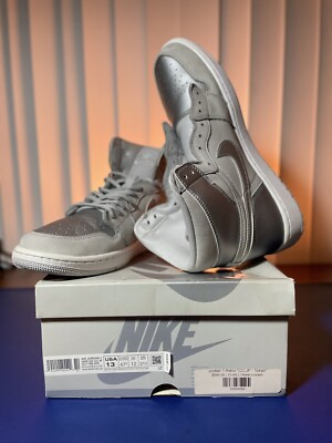 シューズ(男性用) NIKE AIR JORDAN 1 HIGH llic Silver Nike Air Jordan 1 High Retro OG CO.JP Size 13 Silver Metallic | eBay