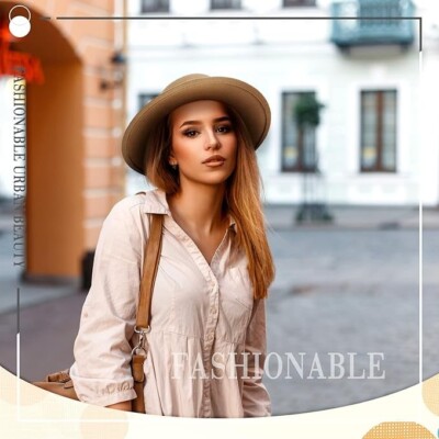 4 Pcs Fedora Hats for Women Vintage Wool Fedora Hat Felt  display picture 3