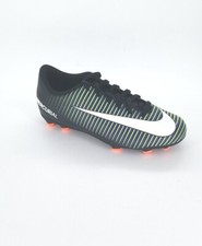3848 Nike Kids Mercurial Vortex III FG Soccer Cleat Blk/WHT/Elec Green Size 5Y