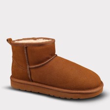 Lamo Footwear Kora Short Suede Bootie Chestnut - Brand New In Box