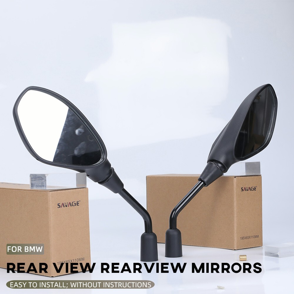 Pair of Rear View Rearview Mirrors For BMW F650GS F700/750GS F800R