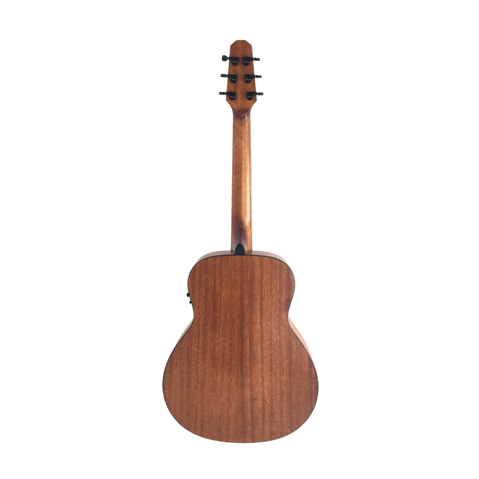 Caraya Left-Handed 3/4 Traveller Solid Mahogany Built-In Tuner & pickup Acoustic - Image 3 of 4