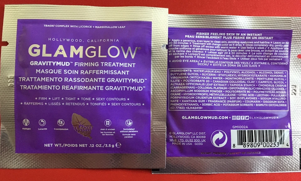 GlamGlow GravityMud Firming Treatment Sample - 3.5g/ 0.12oz x5 - Image 2 of 2