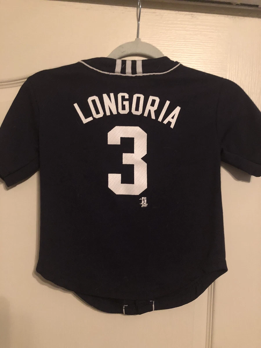 Adidas TAMPA BAY DEVIL RAYS EVAN LONGORIA #3 STITCHED JERSEY YOUTH M 5-6 MLB