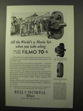 1929 Bell  Howell Filmo 70-D 70-A  75 Movie Camera Ad