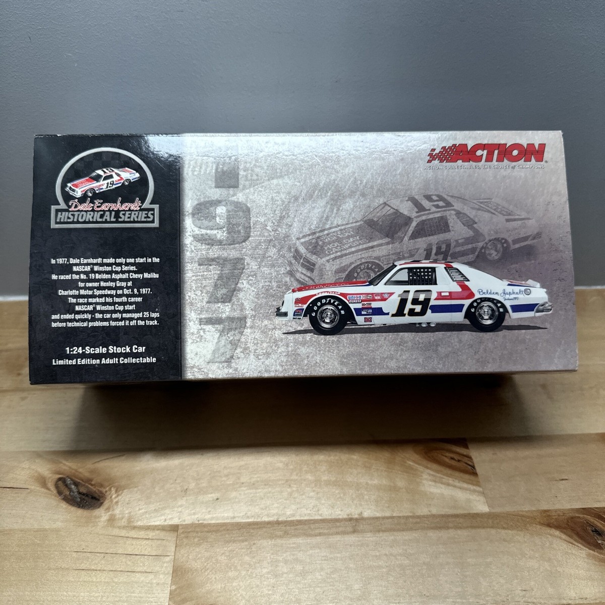 DALE EARNHARDT #19 BELDIN ASPHALT - HISTORICAL - COA - 1977
