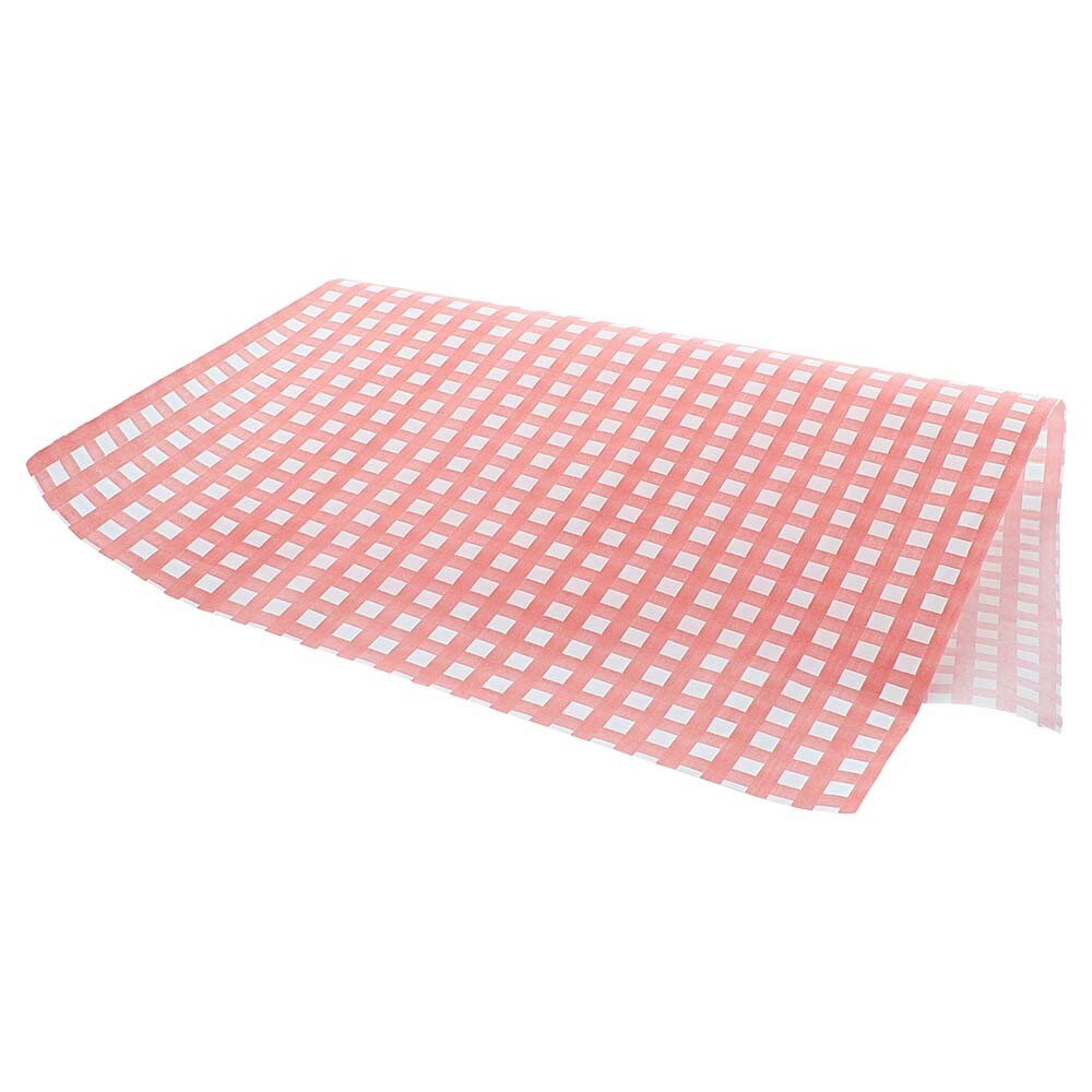 Red Gingham Greaseproof Paper 250mm x 380mm Pack of 1000 Plastic Free