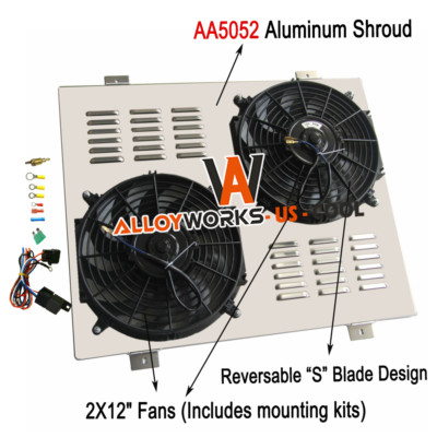 Electric Radiator Fan+Shroud Fit 1991 1992 1993 Dodge D250 D350 W250.W350 5.9L