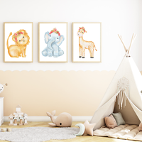 SüßE Tiere 3Er Set Kinderzimmer Bilder Din A4 Poster Babyzimmer Wandbilder