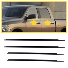 4x Window Weatherstrip Moulding Trim Seal Belt Fit For DODGE RAM 1500 2500 3500